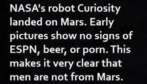 Men are not from Mars