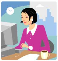 woman at desk