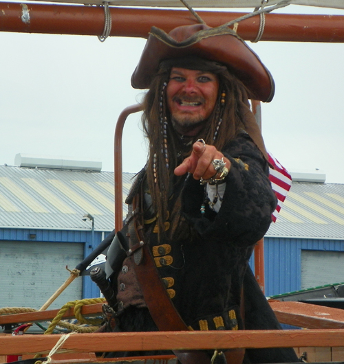 Captain Jack Sparrow pirate in Cleveland Tall Ships Festival