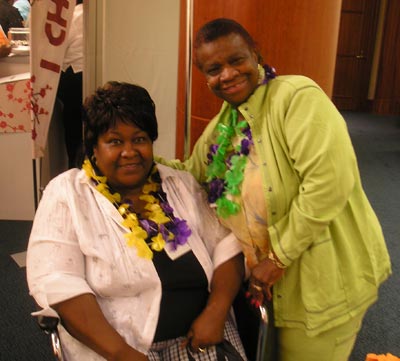 Universal Sisters regulars Gloria Muhammad and Juantia Brown