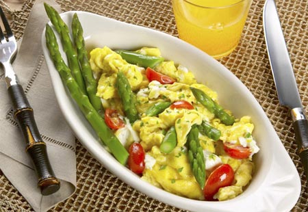 Asparagus scramble recipe completed