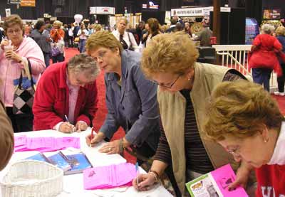 The busy ClevelandWomen.com booth