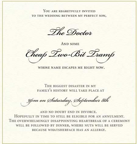 Mother-in-law wedding invitation