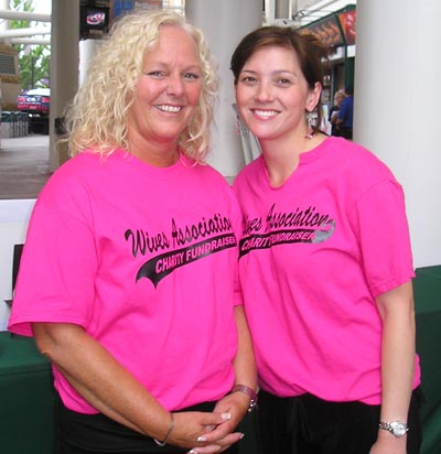 Cleveland Indians wives Patty Seghi and Kym Byrd