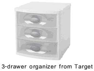 3-drawer makeup organizer from Target