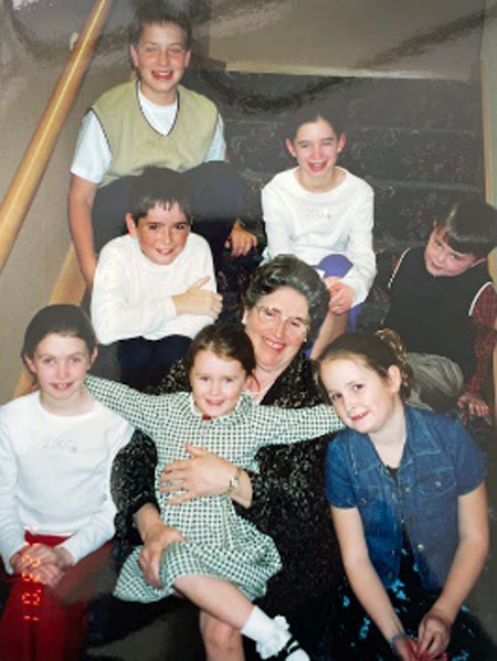 Mary McCann with grandkids