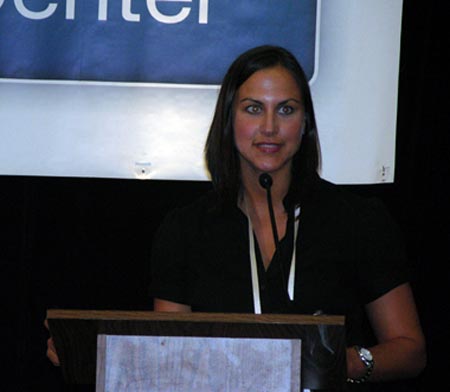 Andria Trivisonno speaking at Plug & Play Tech Center in Sunnyvale, CA.