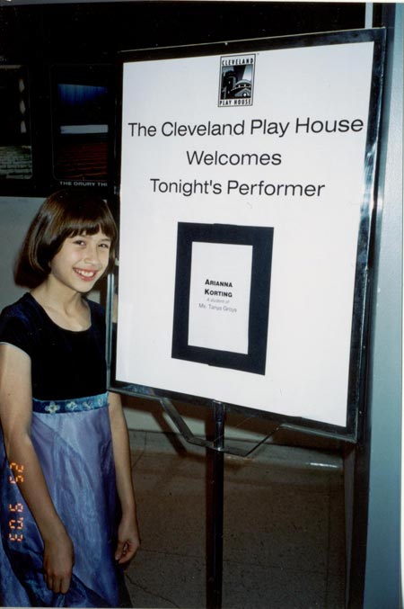Arianna Korting played the Cleveland Playhouse at age 7