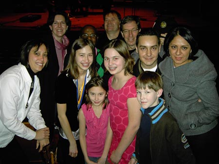 Arianna Korting with friends and family at Jordan Hall for NPR Show