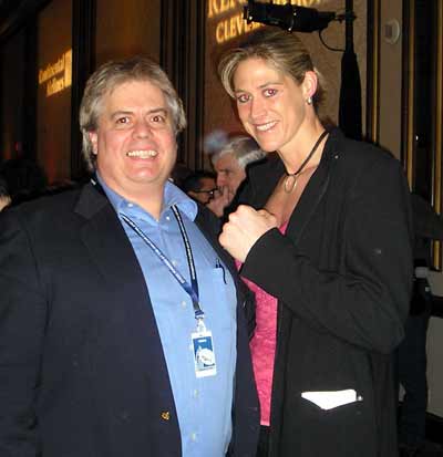 Dan Hanson with boxer Vonda Ward