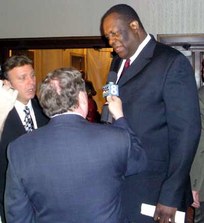 Tony Rizzo and Dan Coughlin interviewing Jim Chones