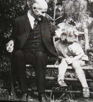 Helga Sandburg with her uncle Ed Steichen