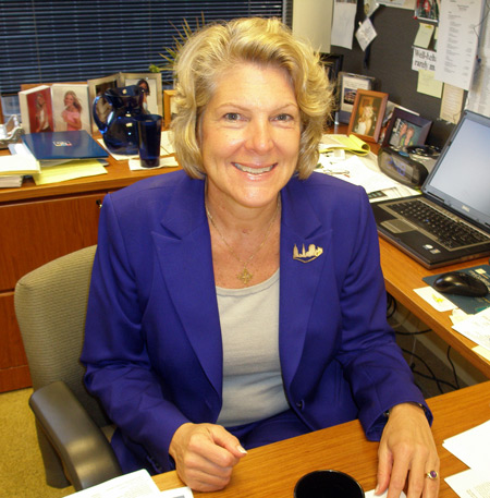 Jane Campbell in her office in 2008