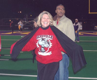 Jane Campbell at a Glenville High School game