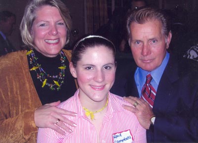 Jane Campbell and daughter with Martin Sheen
