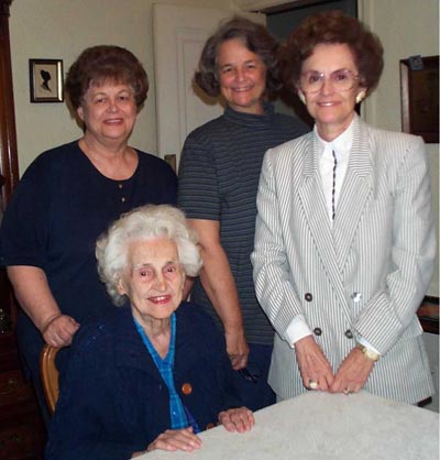 Karpinski Women - Mercedes Karpinski Spotts, Diane Karpinski and Gloria Karpinski Battisti behind their mother Helen Karpinski