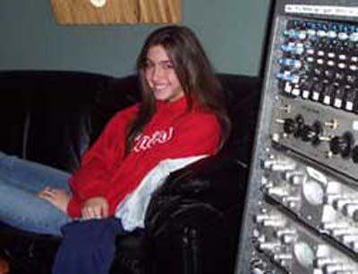 Kate Voegele in recording studio