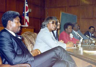 Mae Stewart speaking at East Cleveland City Council