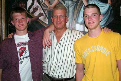 Margaret Bobonich's men - son Mike, husband Steve and son Chase