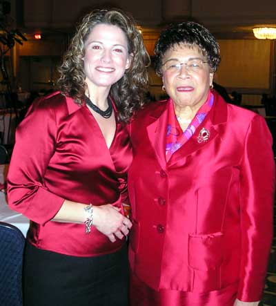 Margaret Bobonich with Dr. May L. Wykle, Dean of Nursing at Francis P. Bolton School of Nursing at Case Western Reserve