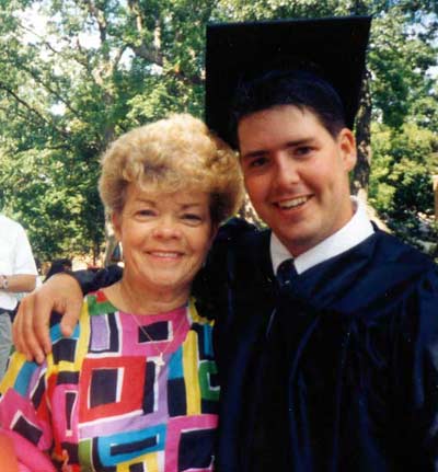 Mary Fitzpatrick with son Tommy at graduation