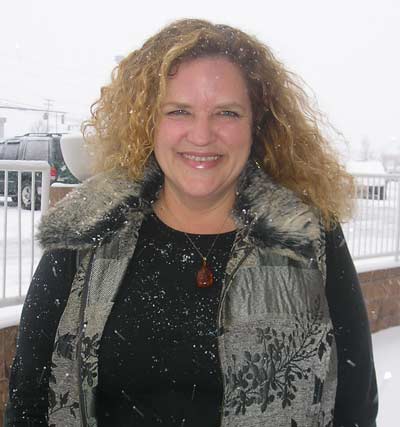 Sandy Lesko in the snow 2008