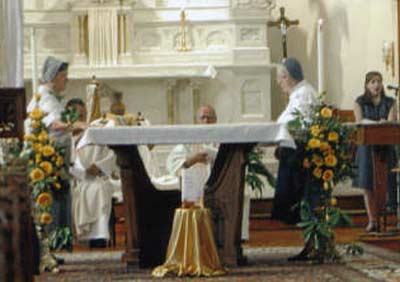 Sister Ann Patrick assisting at Mass