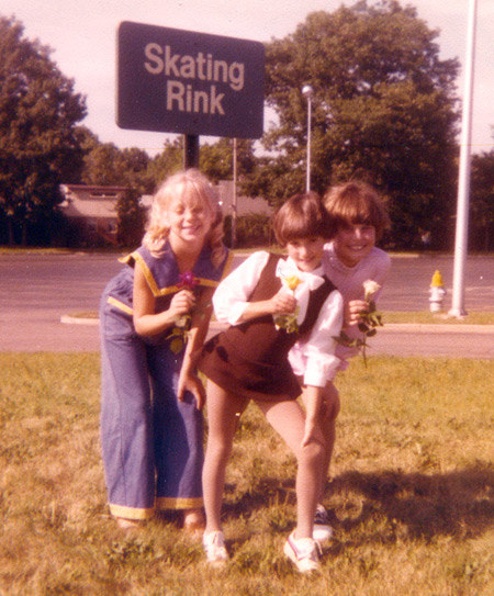 Tonia Kwiatkowski with young friends in 1978