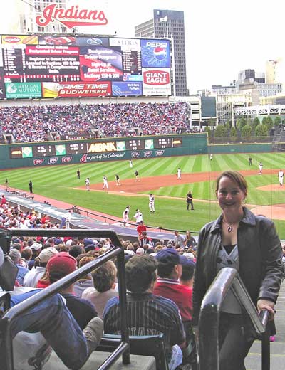 Kate Wedge at Jacobs Field - home of Cleveland Indians