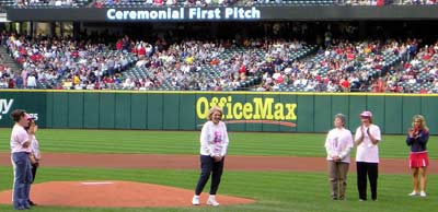 Kate Wedge at Race for the Cure Day at Jacob's Field