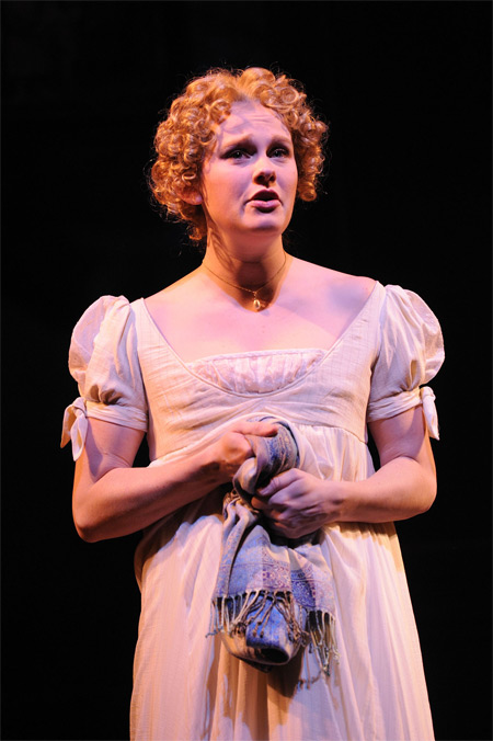 Sarah Nealis as Emma Woodhouse in Emma, directed by Peter Amster, on stage at The Cleveland Play House in the Drury Theatre, February 26 - March 21. Photo credit: Roger Mastroianni