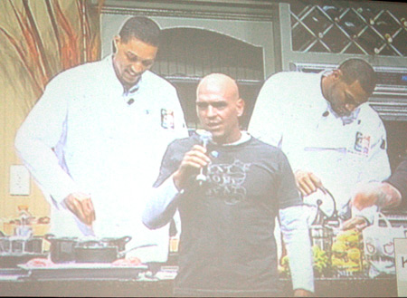 Iron Chef Michael Symon and Cleveland Cavalier Jamario Moon