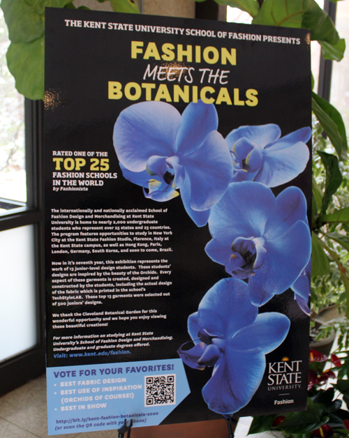 Fashion Meets the Botanicals sign at Orchid Mania