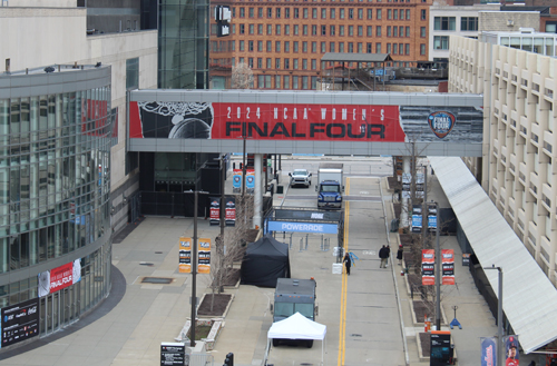 NCAA Women's Final Four in Cleveland banner