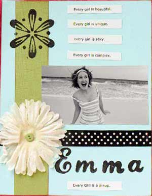 sample scrapbook page from Scrap City