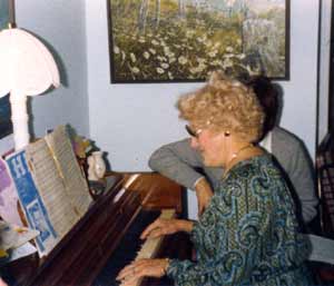 Aunt Edith at the piano
