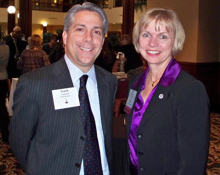 Inside Business Magazine Publisher Frank Bird with Time Warner's Tish Biggs