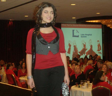 Fashion Show model - 2009 Lake County Wear Red for Women Breakfast - photos by Debbie Hanson
