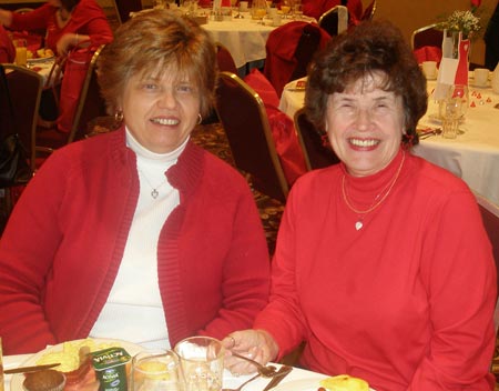 Helene Zgela and Carol Dillard at 2009 Lake County Wear Red for Women Breakfast - photos by Debbie Hanson