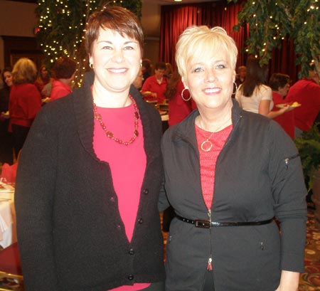 Laurie Ayers and Sharon Ward at 2009 Lake County Wear Red for Women Breakfast - photos by Debbie Hanson