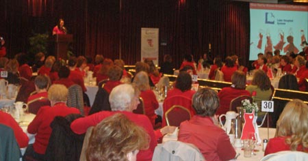 Dr. Robin Znidarsic speaks at 2009 Lake County Wear Red for Women Breakfast - photos by Debbie Hanson