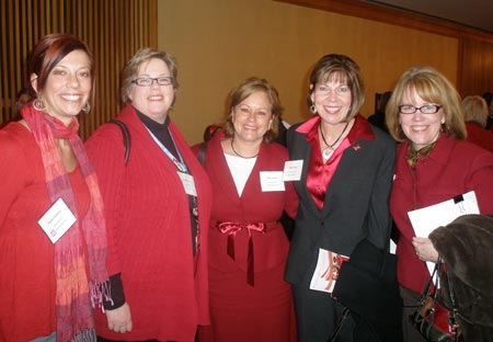 Rachel Downey, Christina Ayers, Beth Loestock, Margie Flynn and Barb Brown