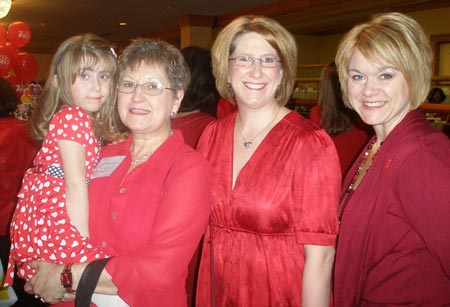 Ashleigh Zelenskas (4) Barbara Kornuc (grandmother) Stefanie Zelesnkas (mother) and Nancy Book (friend)