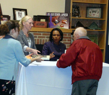 Dr. Condoleezza Condi Rice signing books in Cleveland Ohio