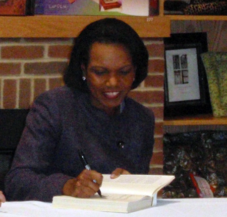 Dr. Condoleezza Condi Rice signing books in Cleveland Ohio