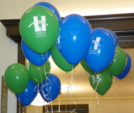 Balloons at Noble Road Library reopening