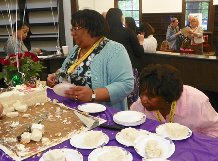 Cake at Noble Road Library reopening