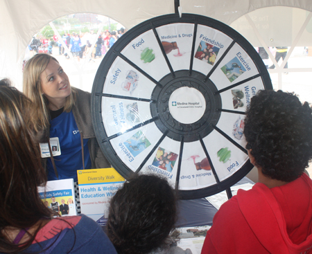 Health wheel at Cleveland Clinic booth