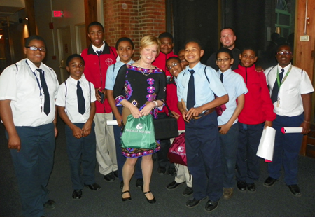 Students with Kim Wheeler