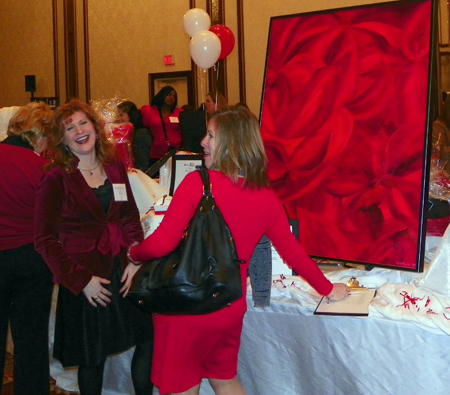 Go Red for Women auction fun